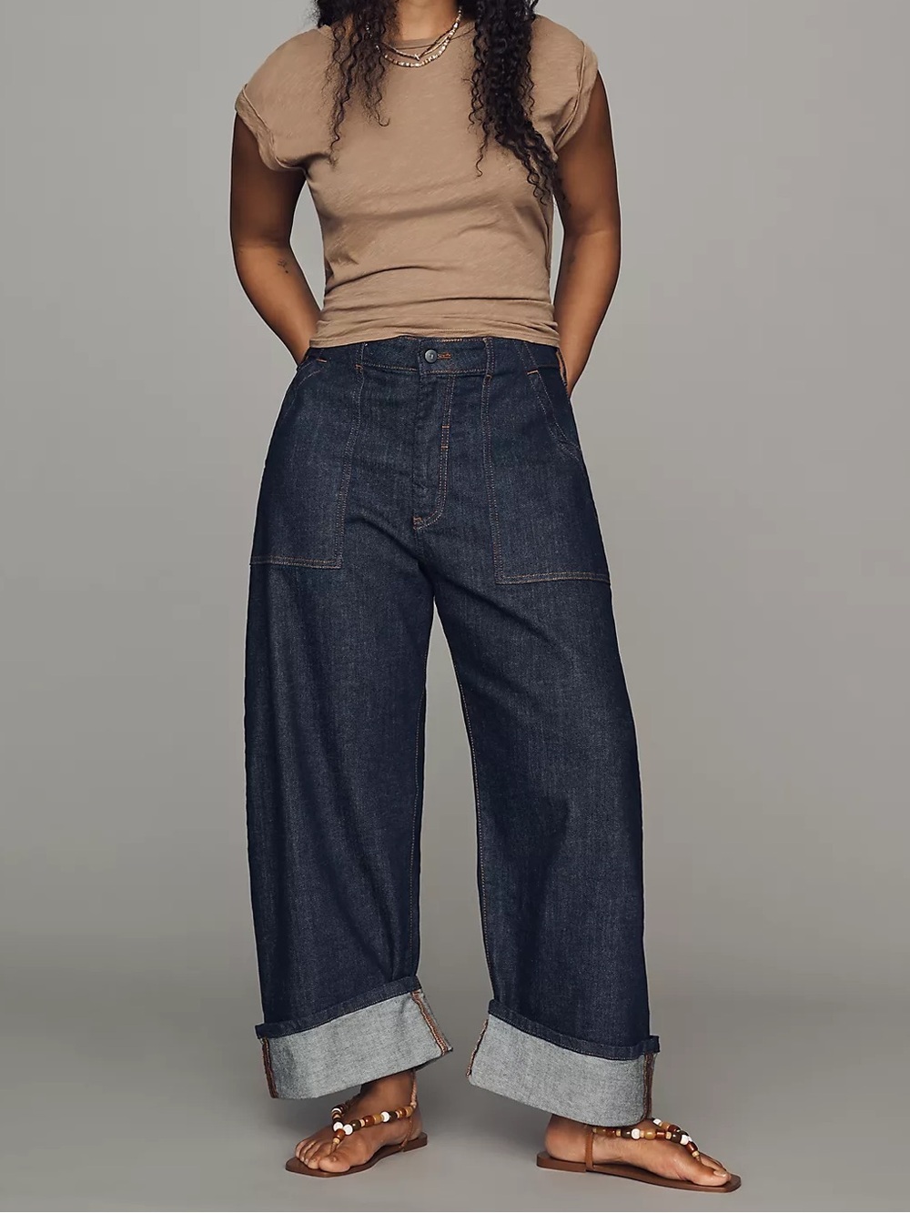 PILCRO Kayden High Rise Carpenter Barrel Leg Jeans